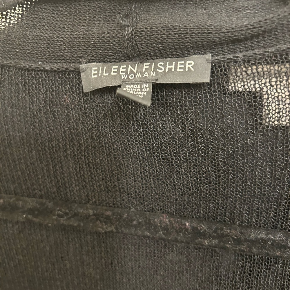 Eileen Fisher Sheer Black Top